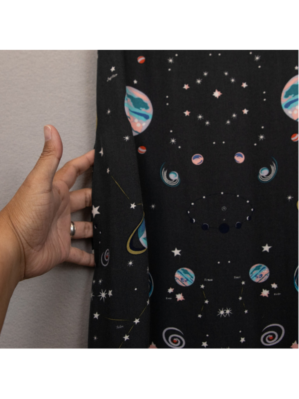 ModCloth grey planet print shift dress-S - Picture 3 of 6